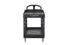 Rubbermaid Commercial Products 2-shelf Utility service Cart  Medium  Black  Lipp