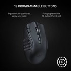 Razer Naga V2 Hyperspeed Wireless Mmo Gaming Mouse  Ergonomic Design 19 Buttons