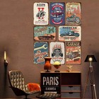 8 Pack Vintage Tin Garage Signs 8x12 Retro Metal Wall Decor Car Posters Man Cave