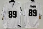 Nwt Men s Raiders Brock Bowers  89 Player Sewn Stitched Jersey Black white
