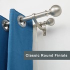 Hosmile Double Curtain Rods For Window 72-144 Inches 72-144   Brushed Nickel 