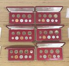 1977-1982 Malta Coins 6x Sets Proof Lot X55 Coins Franklin Mint Extremely Rare