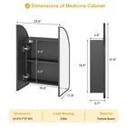 Arched Medicine Cabinet With Mirror 2 Doors Bathroom Mirror Cabinet Wall Mounted