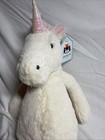 Jellycat Original Medium Bashful Unicorn Plush Stuffed Animal Nwt 12  Pink White