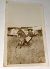 Rare Antique Vintage American Tom Mix Circus Performer Burro Snapshot Photo  Us 