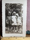 Children Outside Vintage Black   White Photograph  Snapshot  363 
