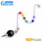Necklace Ball Dowsing Chakra Quartz Pendulum For Divination Pendant Charm Stone