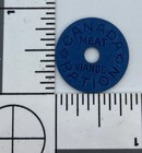 Ww Ii Canada Meat Viande Ration Tokens - Blue - Lot Of 4