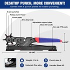 Workpro Heavy Duty Desktop Leather Hole Punch Set 6size Rotary Belt Hole Puncher