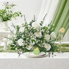 New Serwalin 100 Pcs Mixed Artificial Eucalyptus Stems babys Breath Flowers Bulk