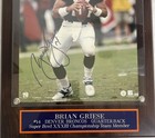Brian Griese  14 Nfl Signed Denver Broncos Photo Plaque 13   x10 Super Bowl Xxxiii