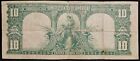 Sale - Rare 1901  10  buffalo Note  Horseblanket Fr122     Good Condition 