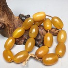 Energy Tibetan Natural Yellow Old Agate Dzi Bead Amulet Bracelet S0727