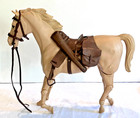 Comanche Movable Horse W  Tack Johnny West Marx 12  Complete
