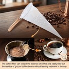 2-pack Reusable Cloth Coffee Filter Sock Tea Strainer Wood Handle Fine Mesh Bag
