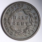 1835 Classic Head Half Cent Choice Vf E101 Vwfe