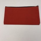 Vintage Bank Deposit Money Bag First National Bank Lawrence Kansas Zipper Red