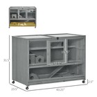 Large Wooden Hamster Cage With Wheels And Seesaw  Small Animal Cage And Habitat