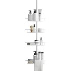 Rust Resistant Adjustable Corner Shower Caddy Tension Pole Organizer Storage New