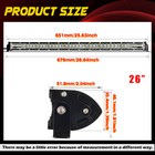 26  180w Dual Row Led Work Light Bar 4wd Truck Suv Atv Driving Fog Lamp 25 27 