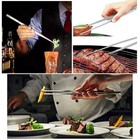 2 Pack 12 Inch Long Tweezer Tongs For Kitchen Cooking Repairing Sea Foo
