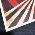 Shepard Fairey    tunnel Vision    Gold Screen Print Signed   Numbered  damaged 