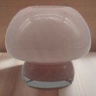 Art Glass Mushroom  Pink Blown Glass Candle Tea Light Holder  Vase 5 Inches