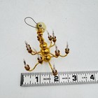 Vintage Miniature Dollhouse Clare Bell 10 Arm Brass Chandelier Gold Rare