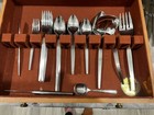 Vtg Oneida Stainless Flatware Silverware 120  Pieces   Christmas Gold Plated