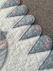 Vintage Shabby Chic Dresden Plate Handmade Pastel Cottagecore Scallop Quilt