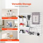Uimoso 11 X 11  Plastic Pegboard Kit  4 Panels  Wall-mounted Organizer  White