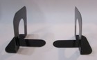 Classic Retro 5 25  Tall Black Steel Vintage 1990 s Library Shelf Bookends Set