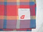Vintage Virgin Atlantic Upper Class Airline Blanket Pastel Color Travel Throw