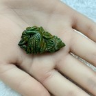 Vintage Carved Green Bakelite Bird Dress Clip Nature Art Deco Style 1 75 