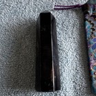 Polished Black Crystal Healing Point With Decorative Drawstring Pouch