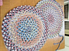2 Farmhouse Country Primitive Multicolor Braided Round Chair Seat Cover