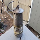 British Coal Mining Lantern Lamp Brass    Oil Florida Estate