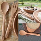 Forestable Handmade Natural Wood Spoon M  mwss37be-frs 