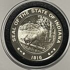 1974 Vintage Indiana State Proof Coin Sterling Silver Rare Collector Round Medal