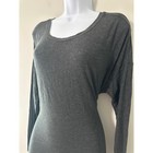 Victoria s Secret Long Sleeve Scoop Neck Modal Blend Top Charcoal Gray S P
