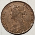 1860 Great Britain  toothed Border  1 2 Penny  High Grade Half Penny