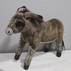 Hansa Finely Handcrafted Life Like 14  Tall Plush Donkey Posable Legs Burrito