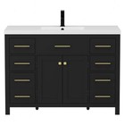 48  Freestanding Single Sink Bathroom Vanity With Resin Top