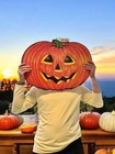 Beistle Retro Orange Jack-o-lantern Face Cardboard Cutouts