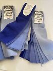 Connie   s Cauldron Wool Strips For Rug Hooking  Applique  12    X 3    Blue Strips