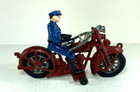 Antique Hubley Cast Iron Motorcycle W  Policeman Driver