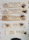 F b  Potts Hand Woven Hair Trout Flies Plus Others -- Total Of 27 Flies