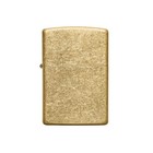 Zippo Windproof Lighter Classic Texture Tumbled Brass Amber-colored Finish 49477