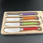 Laguiole Flying Colors 4 Piece Cheese Knife Set  Multi Colors New Open Box