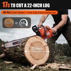 68cc Gas Powered Chainsaw With 22   Guide Bar Saw Chain 2-stroke Engine Cut Wood